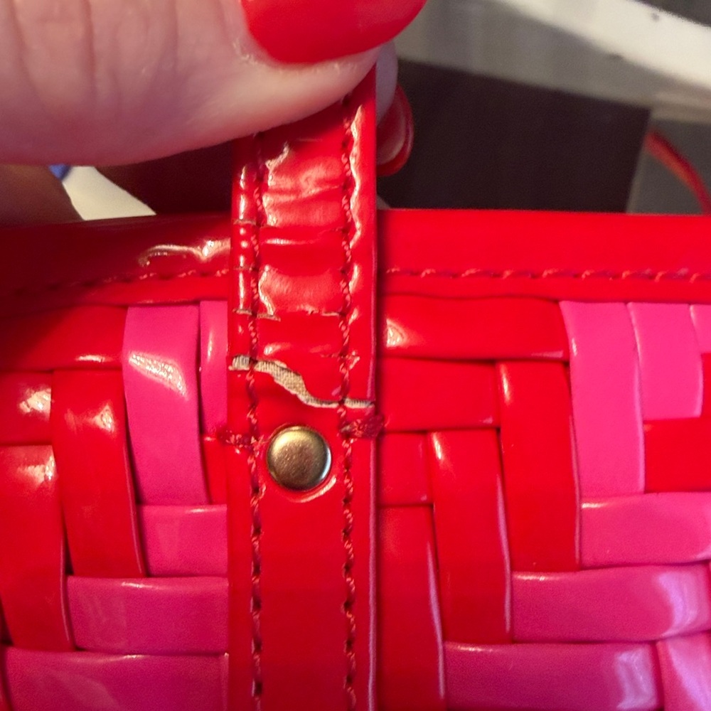Kate Spade Vibrant Red and Pink Tote - Picture 9 of 11